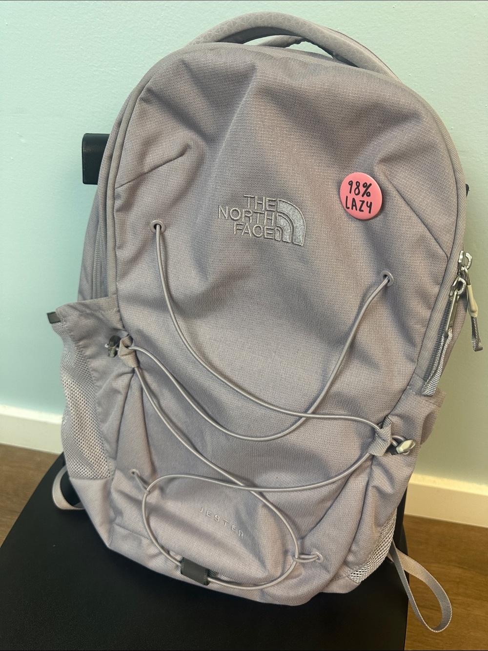 The North Face Light Gray/Pink Accent Everyday Backpack